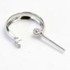Серьги-кольца 3 мм x 10 мм Серьги Moon Серьги Moonshell Серьги Bullion Серьги Hoop [Jewelry Excellente] (Платина 900)