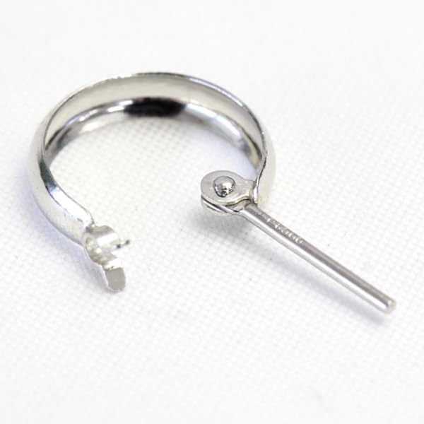 Серьги-кольца 3 мм x 10 мм Серьги Moon Серьги Moonshell Серьги Bullion Серьги Hoop [Jewelry Excellente] (Платина 900)