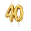 Metallic Glitter 40th Birthday Candle