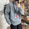 Men's Solid Color Slim Mid-Neck Sweater - Knitted Turtleneck for Autumn/Winter