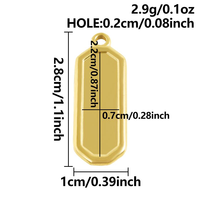 6Pcs Blank Settings Cabochon Pendants Round Rectangle Square Charm Stainless Steel Charms For Jewelry Making Bulk Diy Necklaces