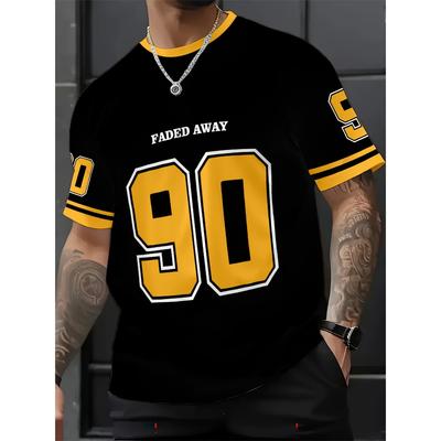 Новая мужская футболка с 3D-принтом в стиле джерси, уличная повседневная с коротким рукавом, модная и авангардная, мягкая текстура, быстросохнущая