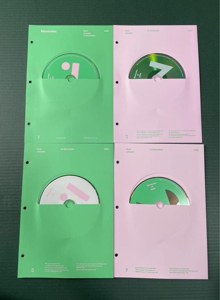 [USED] BTS Memories 2020 DVD Korean Edition Weverse Bonus Trading Card