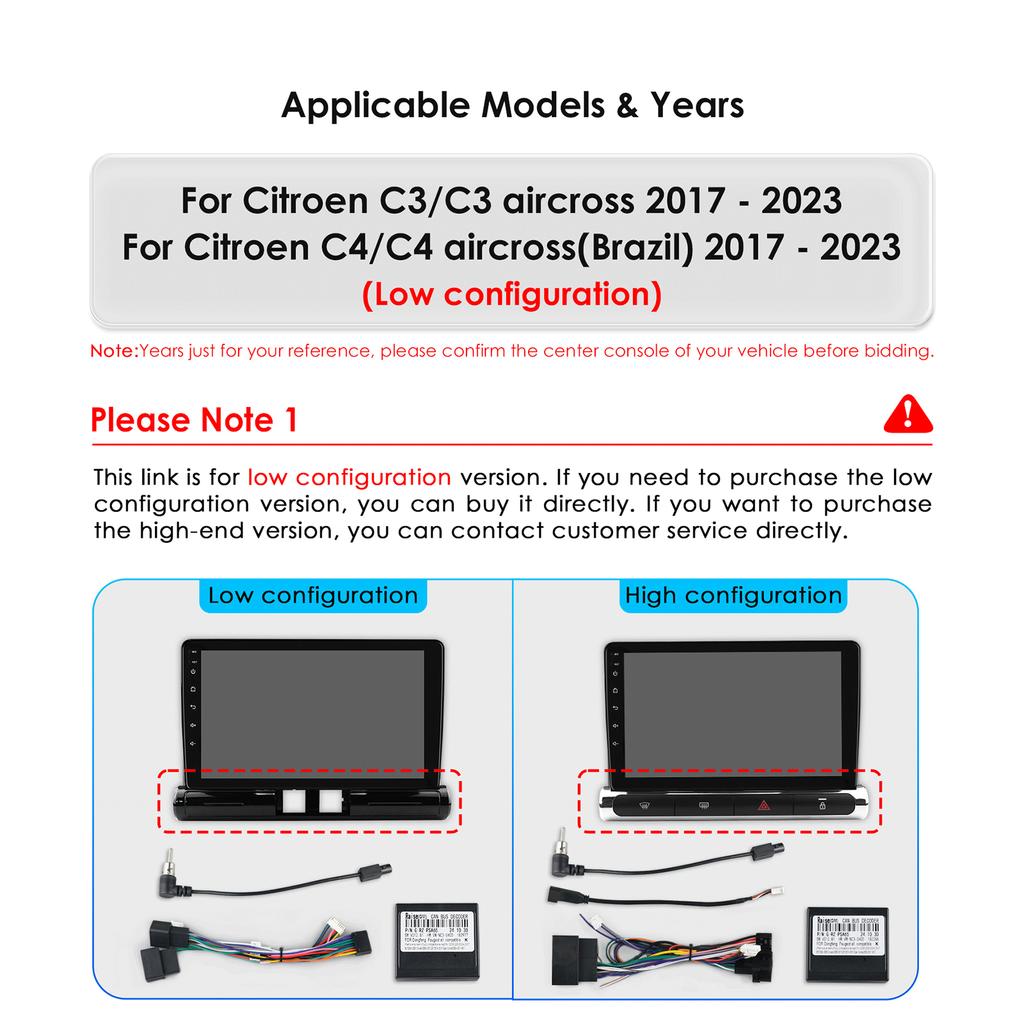 Hizpo 4G Carplay Android Auto Car Radio для Citroen C3 Aircross 2017-2023 C4 Aircross Мультимедийный плеер Авторадио GPS Стерео Интеллектуальный экран RDS