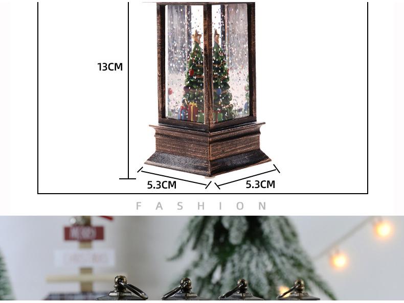 Christmas Santa Claus Crystal Lantern & Ornament