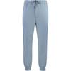 Solid Color Elastic Logo Loose Cuff Casual Pants Unisex Bottoms Touch-Blue JD9809