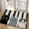 Striped Cartoon Cat Carpet Soft Door Mat Floor Mat Carpet Bedroom Carpet Living Room Outdoor Carpet Home Decor