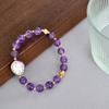 Niche Design Nine Purple Away From The Fire Amethyst Freshwater Baroque Pearl Fashion Ожерелье Браслет Женщины