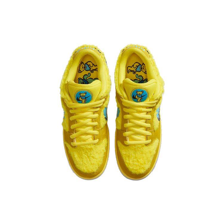 Grateful Dead x Nike Dunk Low SB Yellow Bear Unisex Sneakers Opti-Yellow Blue-Fury CJ5378-700