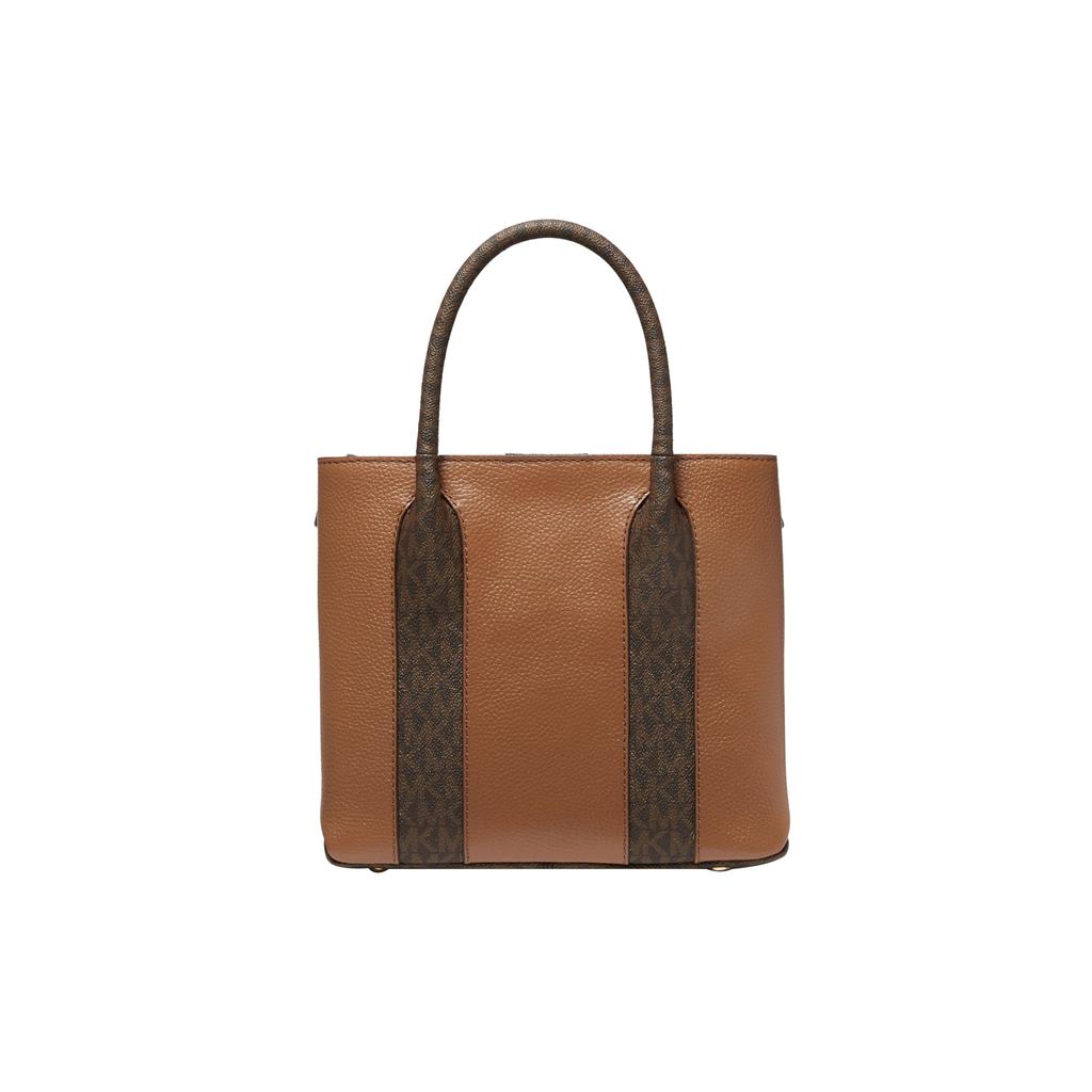 Michael Kors Mk Austin Series Городская Винтажная Минималистичная Сумка-Почтальонка с Монограммой и Цветовыми Блоками Женские сумки Коричневый 30F2GANM2L-LUGGAGE