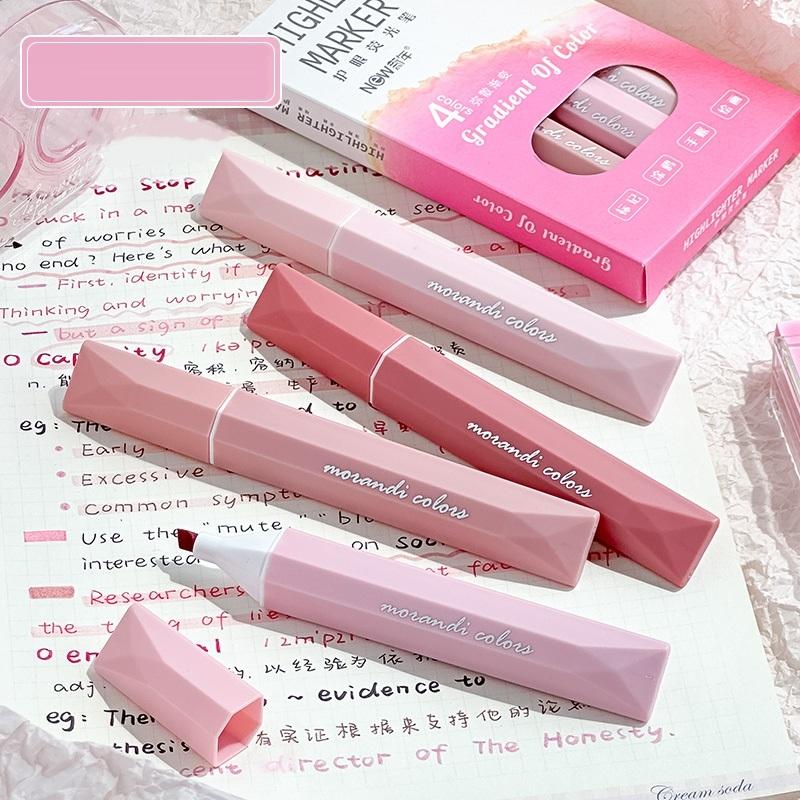 4 шт. Morandi Color Highlighter маркеры набор градиентных цветов кисть наконечник для рисования живопись