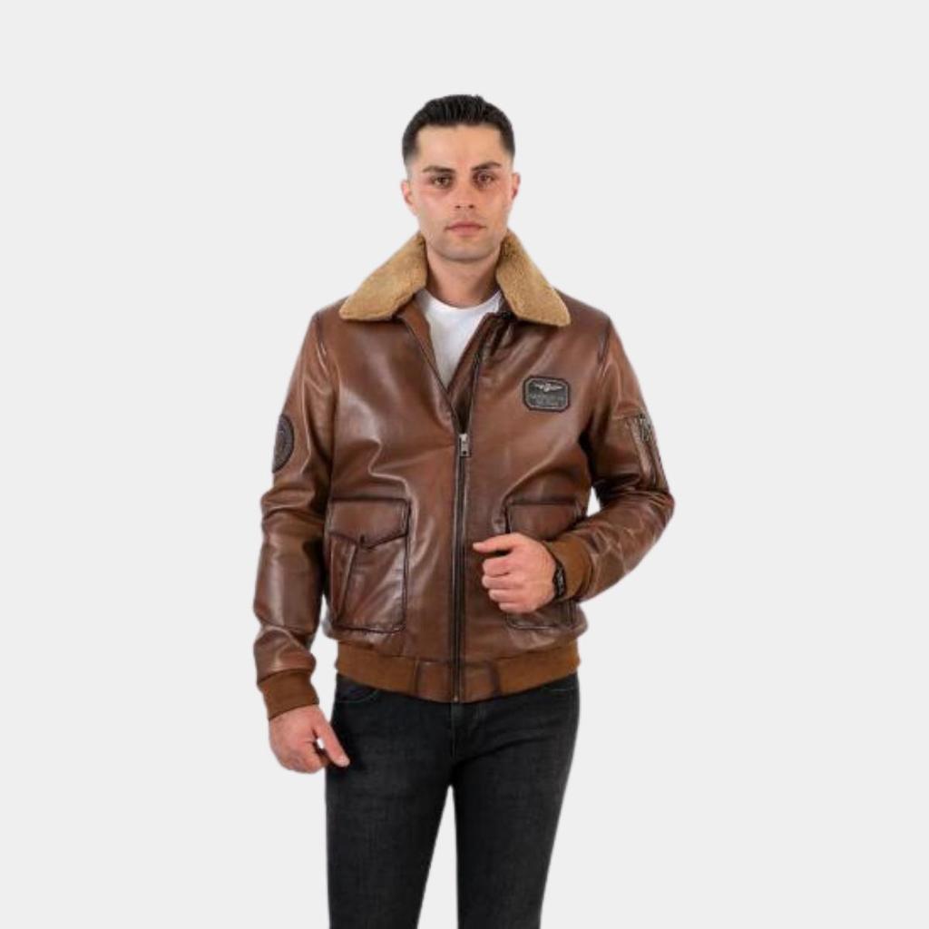 Новая специально разработанная мужская черная пилотная куртка из натуральной кожи, кожа ягненка, застежка-молния, куртка, повседневная верхняя одежда, умная одежда