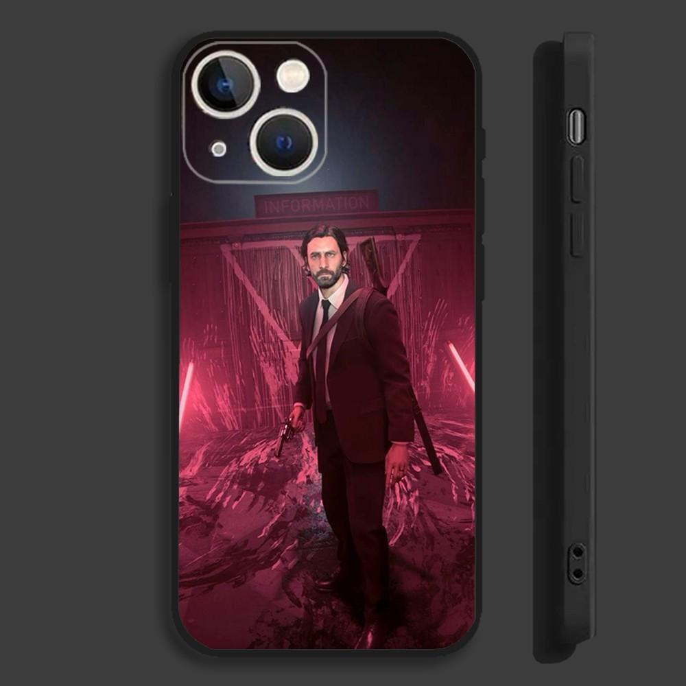 A-Alan Wake 2 Игра Смешной Чехол Для Телефона Для iPhone 16,15,14,13,12,11,Pro,Max,Plus,Mini,X,XS,XR,8,7,6,S,SE Мягкий Черный Чехол