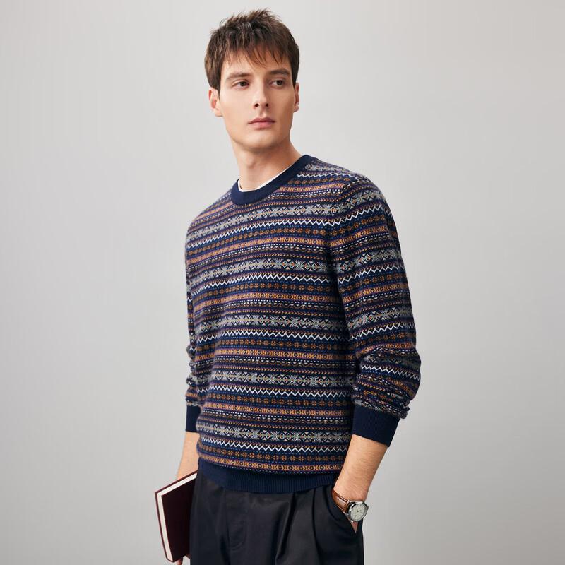Мужской свитер Komom Boka в стиле Fair Isle, 100% шерсть
