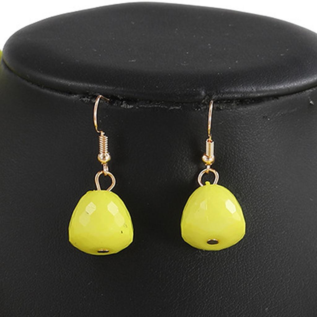 Bohemian Layer Beaded Necklace and Earrings Set Plastic Jewelry for Women Music Festival Beach Party Accessories