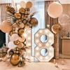 73cm Giant Birthday Figure Balloon Filling Box with Lights 1th Birthday Decor Number 30 40 50 Balloon Frame Anniversary Decor