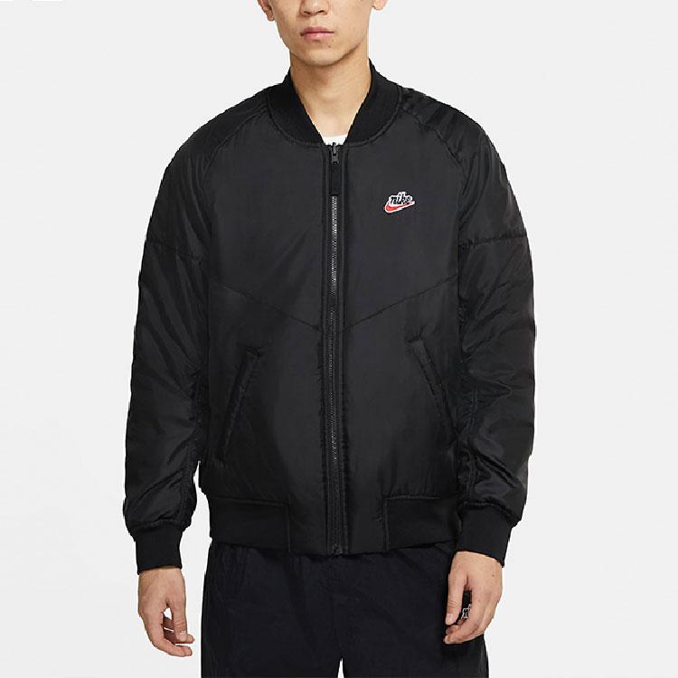 Nike Puffer Jackets Men's Black Baseball Collar Moderate CZ9999-011