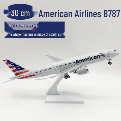 30СМ Американские Авиалинии B787 Смоляная Модель Самолета с Шасси Украшение Игрушка
