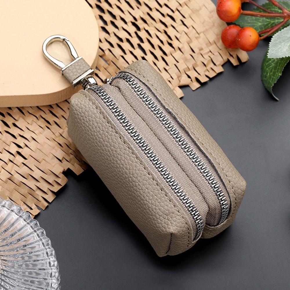 Classic Key Storage Bag Simple PU Leather Wallet Durable Lipstick Earphone Pouch Travel