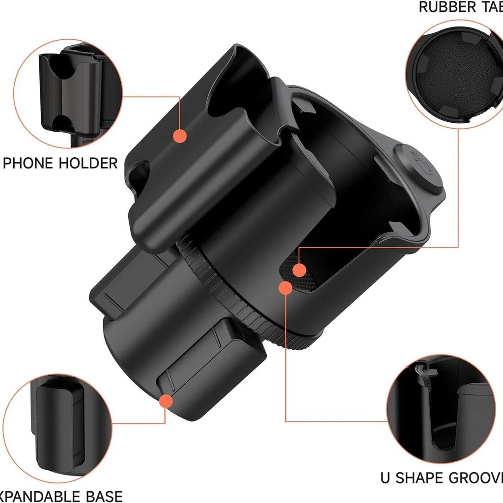 Автомобильный держатель для стакана, расширитель, адаптер для подстаканника, многоцелевой автомобильный салон, расширяемый органайзер, аксессуары для хранения с держателем для телефона