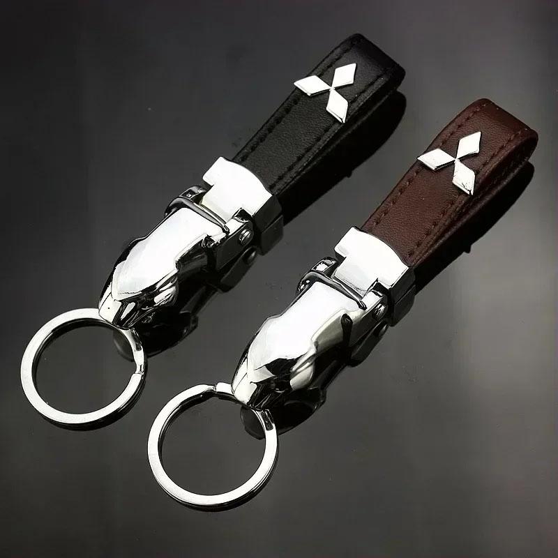 zjdf10 Metal Car Key Chain Holder Keyring Pendant Gift for Mitsubishi ASX L200 EVO Lancer Montero Mirage Pajero Galant Xpander Eclipse