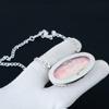 Natural Rhodochrosite Gemstone Jewelry Necklace, Rhodochrosite 925 Sterling Silver Charm Necklace For Wedding Gift, Necklace For Women