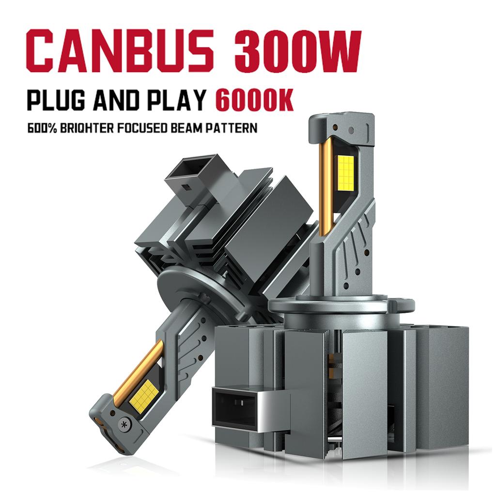 2PCS D1S D3S LED Headlights Bulbs D2S D2R D4S D4R D8S Canbus Lamps Auto Light Two-sided CSP Chip For Car Lights 6000K Plug&Play