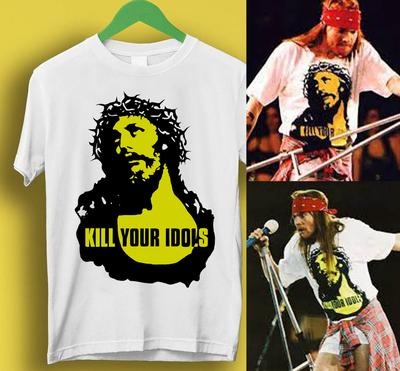Футболка Kill Your Idols, как носил Эксл Роуз, Футболка Эксла Роуза, Унисекс Футболка