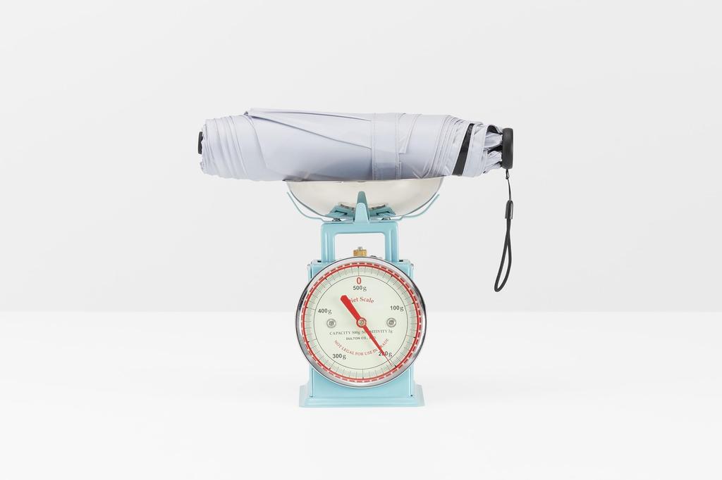 Waterfront Folding Umbrella Parasol Dual Use Umbrella Ice Blue 55cm 210g LESS IS MORE Series Shut Light UV Block Shape Memory Function Water Repellent