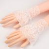 Fashion Gothic Fingerless Glove Sleeves Women Lace Short Arm Sleeves Wrist Cuffs Bracelets Solid Black White Gloves