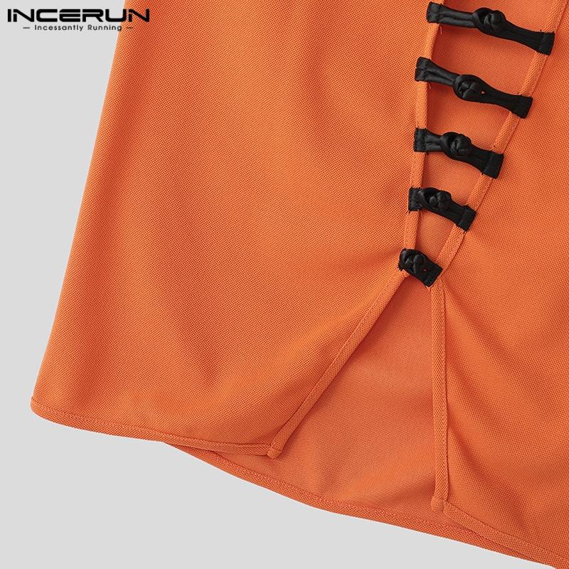 INCERUN Мужские летние повседневные майки без рукавов с V-образным вырезом и бандажом