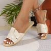 Fashion Summer New Flat Slippers Women Fashion Round Head Open Toe Preparation Soft Sole Anti-slip Wear-resistant Sandals