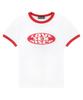 SHIRTMYLIPS Любовь Диско Футболка с контрастными рукавами Белый