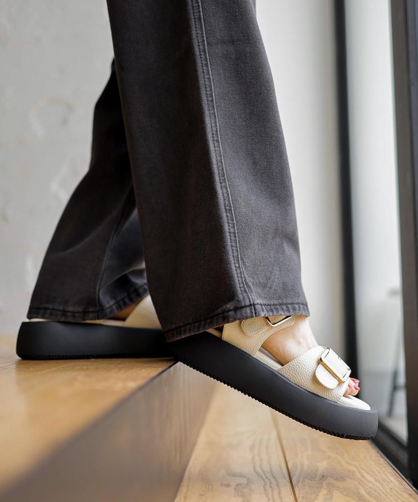 Платформенные сандалии на двойном ремешке для женщин размера [Sest], 3L, слоновая кость, mts21-IV-3L