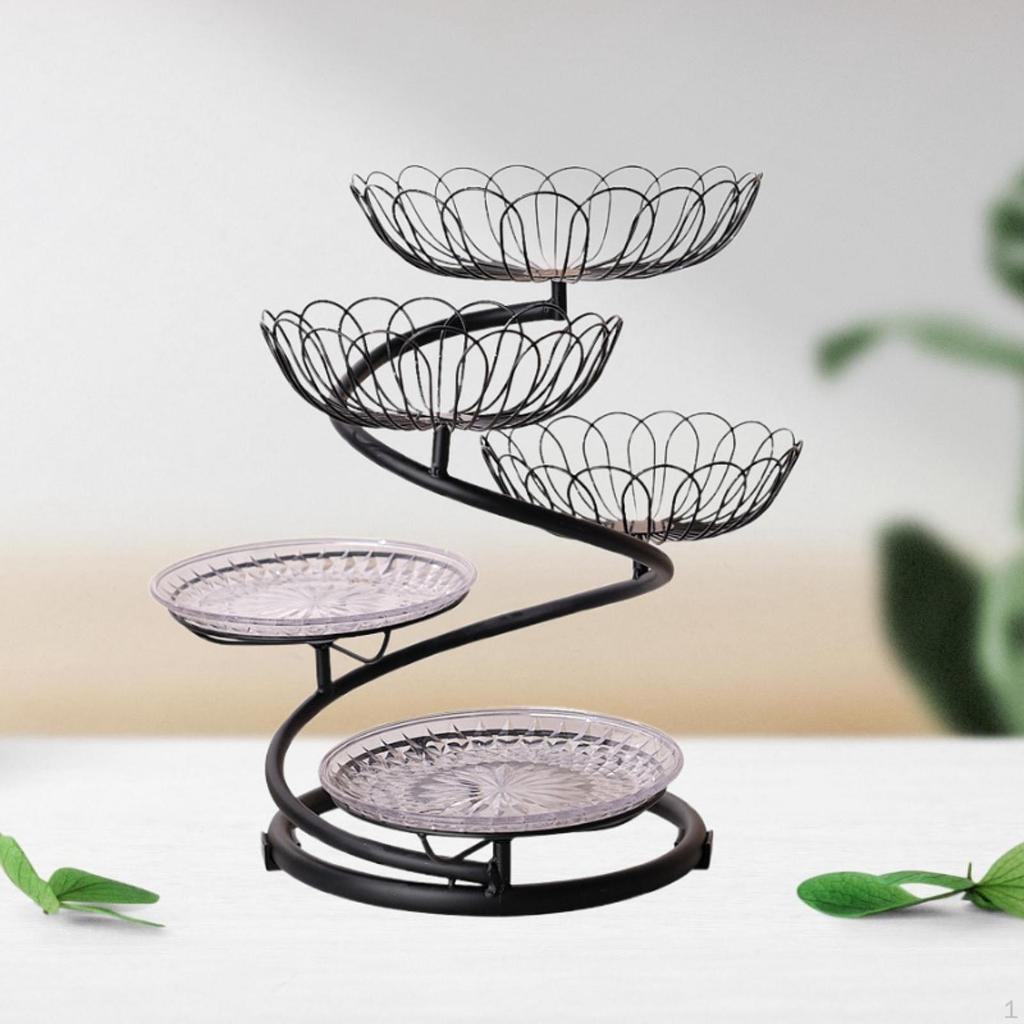 5-ярусная корзина для фруктов, миска-органайзер, минималистичная центральная подставка для вечеринок, экономия места