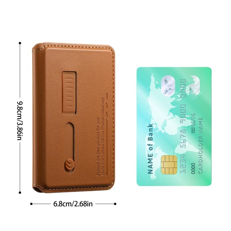 Регулируемый угол обзора Подставка для телефона Хранение карт Складная конструкция Магнитная задняя панель Конструкция из ПУ-кожи