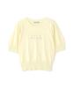 Jill by Jill Stuart Pearl Mini Logo Puff Sleeve Knit Top, Women's, Yellow