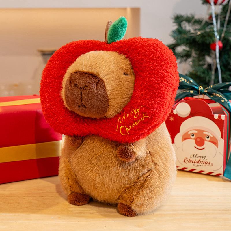 Christmas Capybara Plush Toy Doll with Accessories