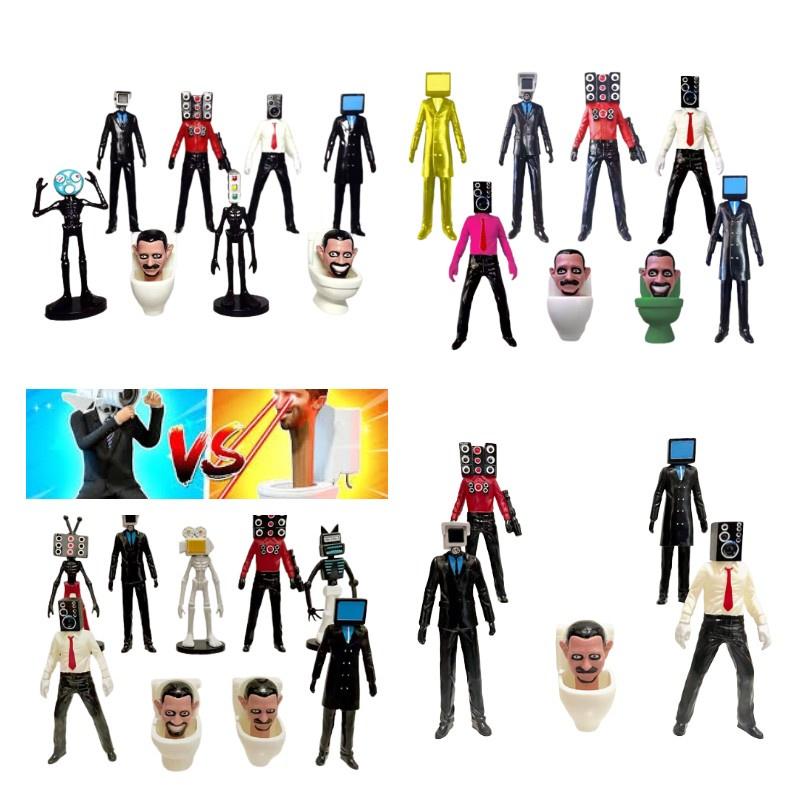 Высококачественный ПВХ 2,5-4,5 дюйма Туалетный Человек против Человека-Наблюдателя Фигурка Модель Украшение