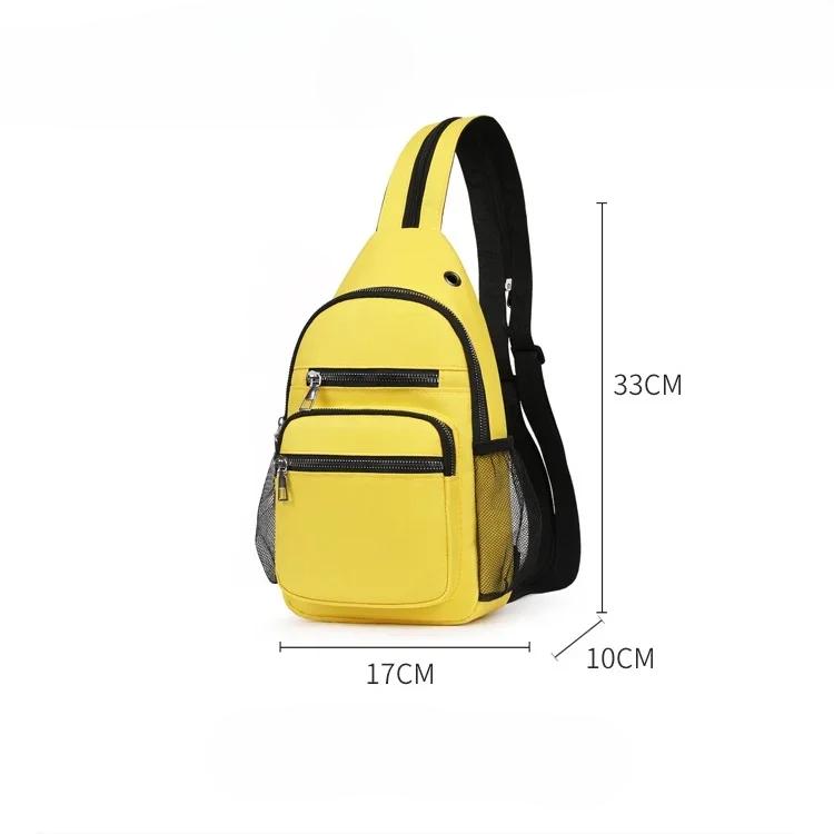 Модные желтые простые нагрудные сумки для женщин, сумки-мессенджеры, нагрудная сумка на слинге, женская мини-путешествующая спортивная сумка на плечо, рюкзак