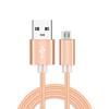 USB-зарядка Нейлоновый плетеный кабель для передачи данных Android-телефона Быстрая зарядка 2А Черный Синий Розовый Красный Серебристый Золотой 1м 2м