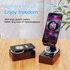 3-в-1 Bluetooth-динамик + внешний аккумулятор для телефона + складной держатель для телефона, беспроводная подставка для телефона с противоскользящими накладками для видеоконференций в прямом эфире