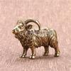 Antique Copper Zodiac Animal Sheep Miniature Doll Solid Brass Goat Jewelry Home Decoration Accessories Desktop Decoration