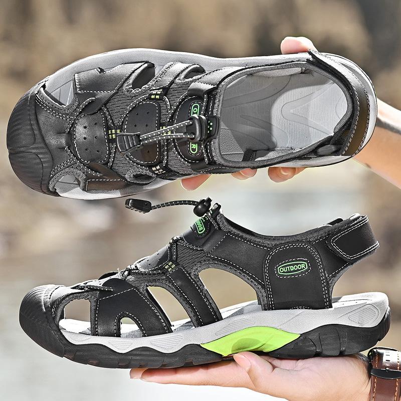 2024 Продажа Мужские Сандалии Летние Износостойкие Подошвы Пляжные Сумки Зеленые Кроссовки Для Походов На Открытом Воздухе Для Мужчин Большие