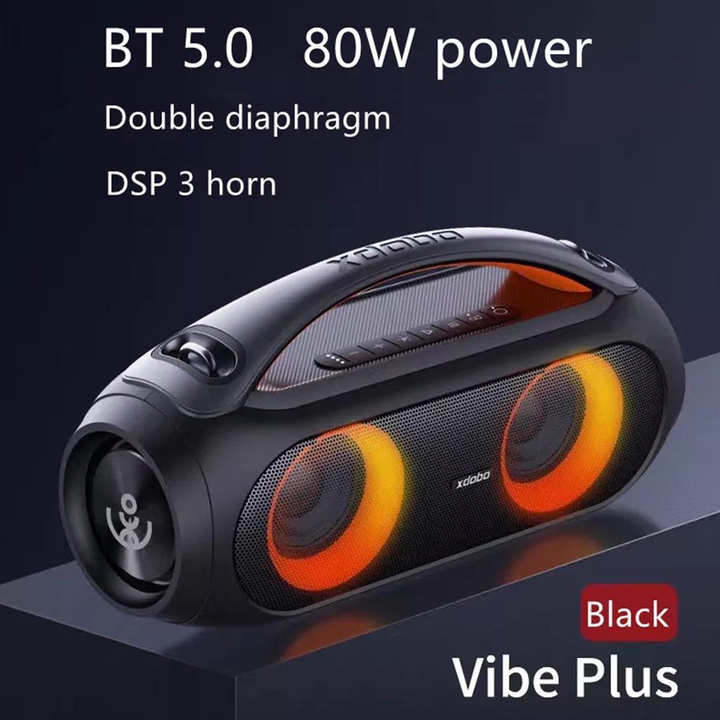 XDOBO Vibe Plus Portable Wireless Speaker with BT5.0 Technology IPX5 Waterproof 80W Speakers TWS