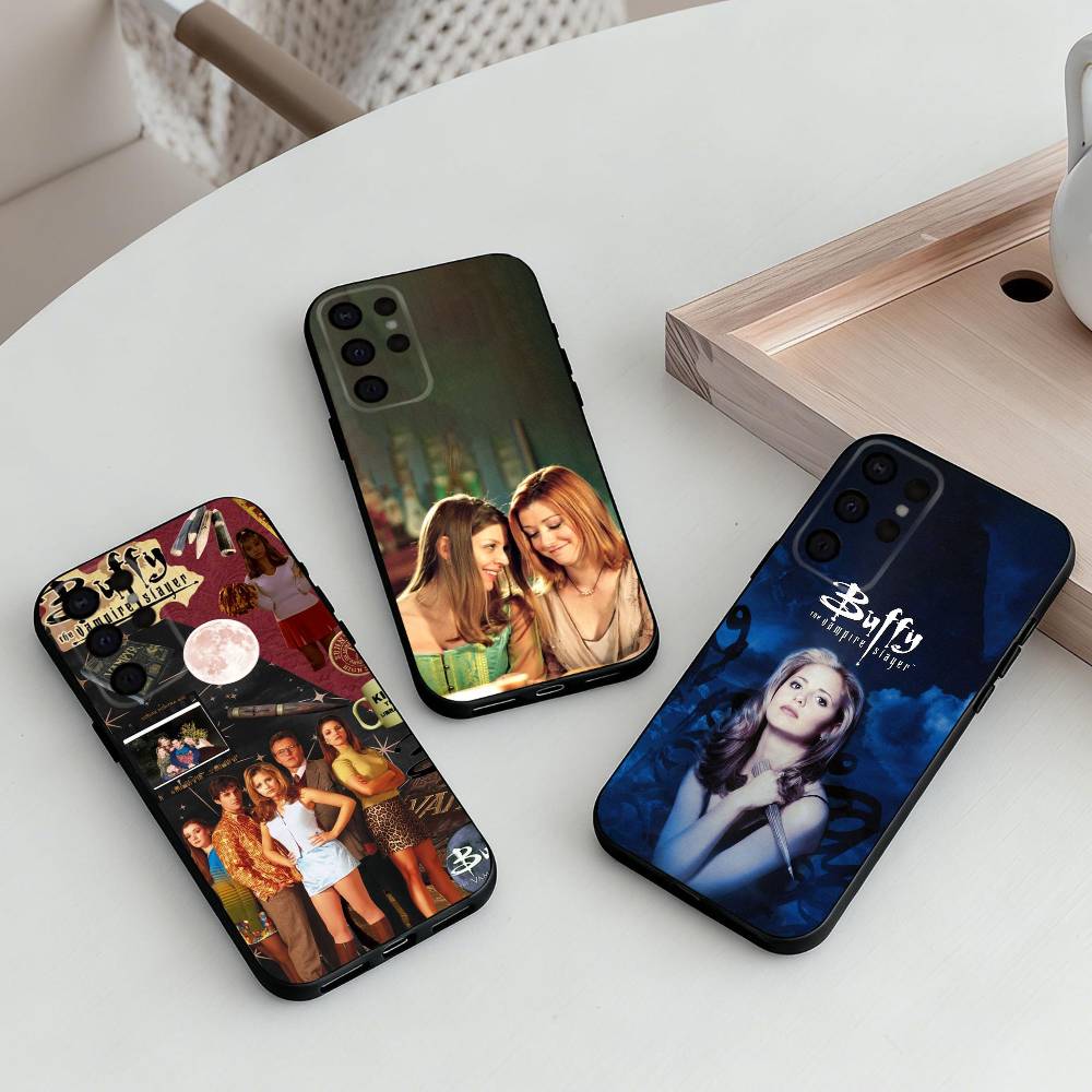 B-Баффи - истребительница вампиров Чехол для телефона для Samsung S25,S24,S21,S22,S23,S30,Ultra,S20,Plus,Другие Мягкий черный чехол