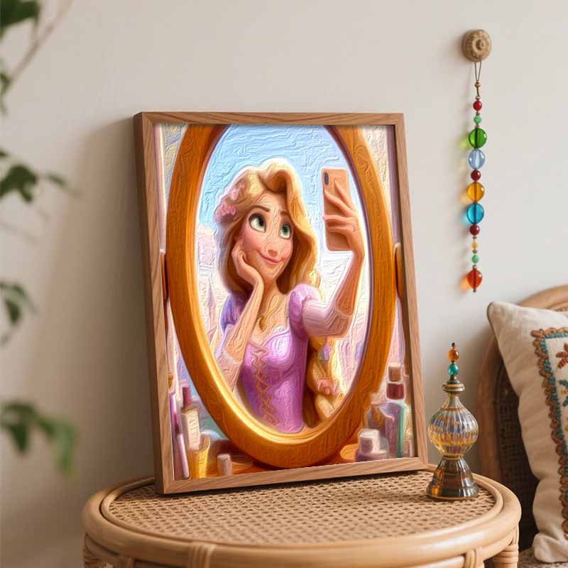 Disney Набор для рисования маслом Рапунцель Селфи ручная работа DIY подарок домашний декор настенное искусство декор для спальни холст принадлежности для рисования