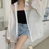 Summer Sun Protection Shirt Lapel Long Sleeve Button Down Shirt Pearlescent Chiffon Sunscreen Jacket Cover-up Outerwear
