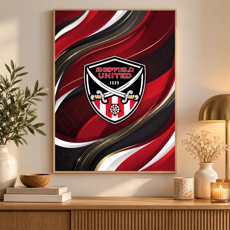 Sheffield United Football Diamond Painting Kit 5D Full Drill DIY Diamond Mosaic Wall Art Home Decor