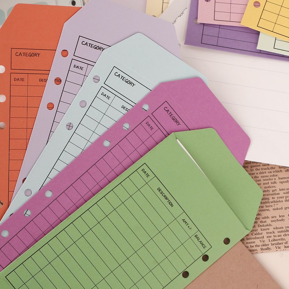 Экономия денег Картон Денежный конверт Кавайный A6 Папка Планировщик бюджета Офисные принадлежности